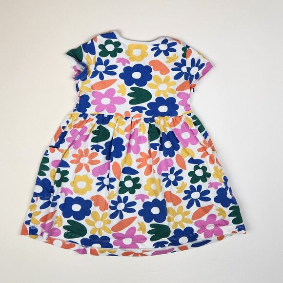 Hanna Andersson Print Pocket Dress in Floral Big Blooms sz US 5 110cm Play - Picture 2 of 10